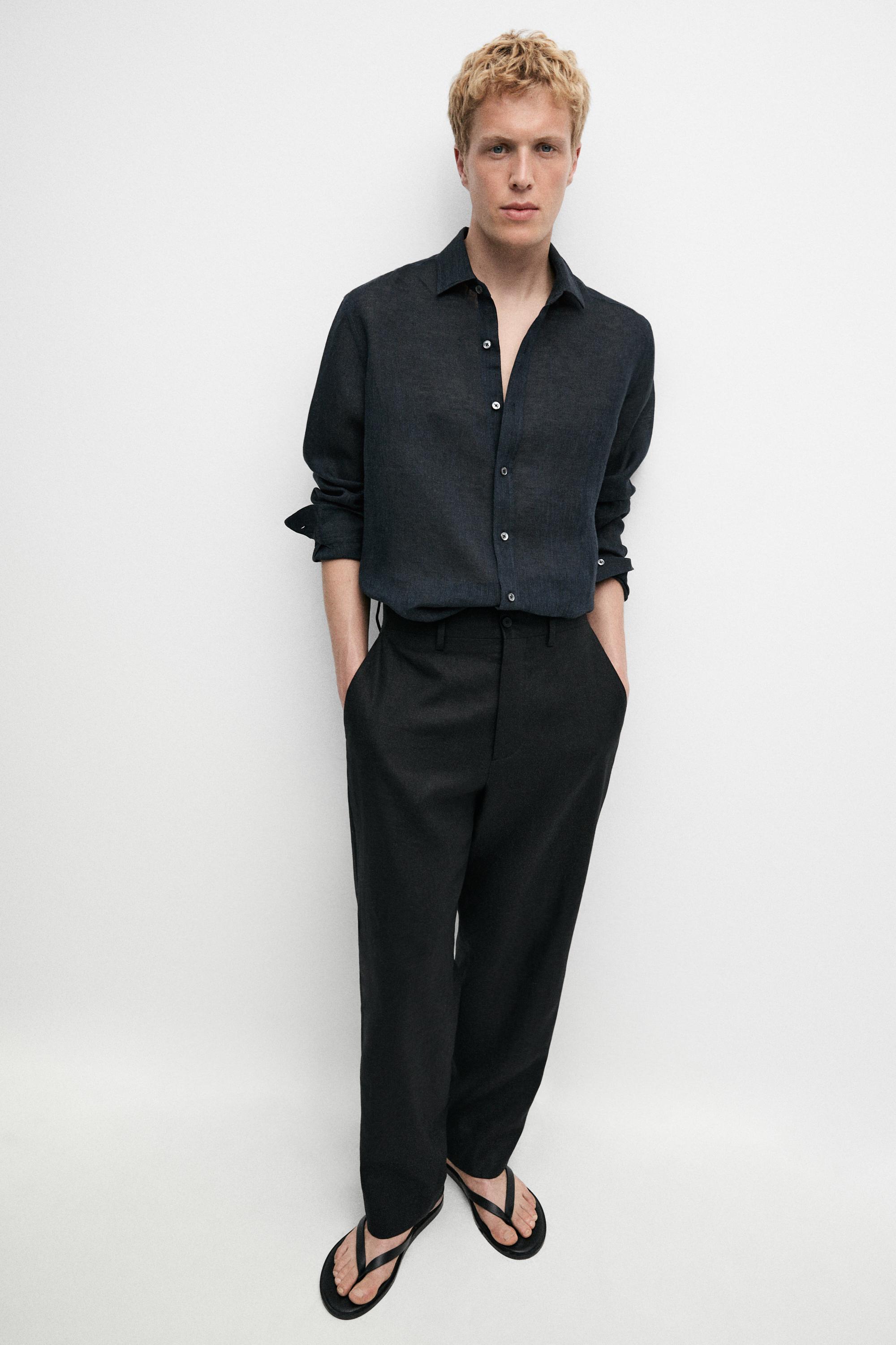 Chemise regular fit 100 % lin